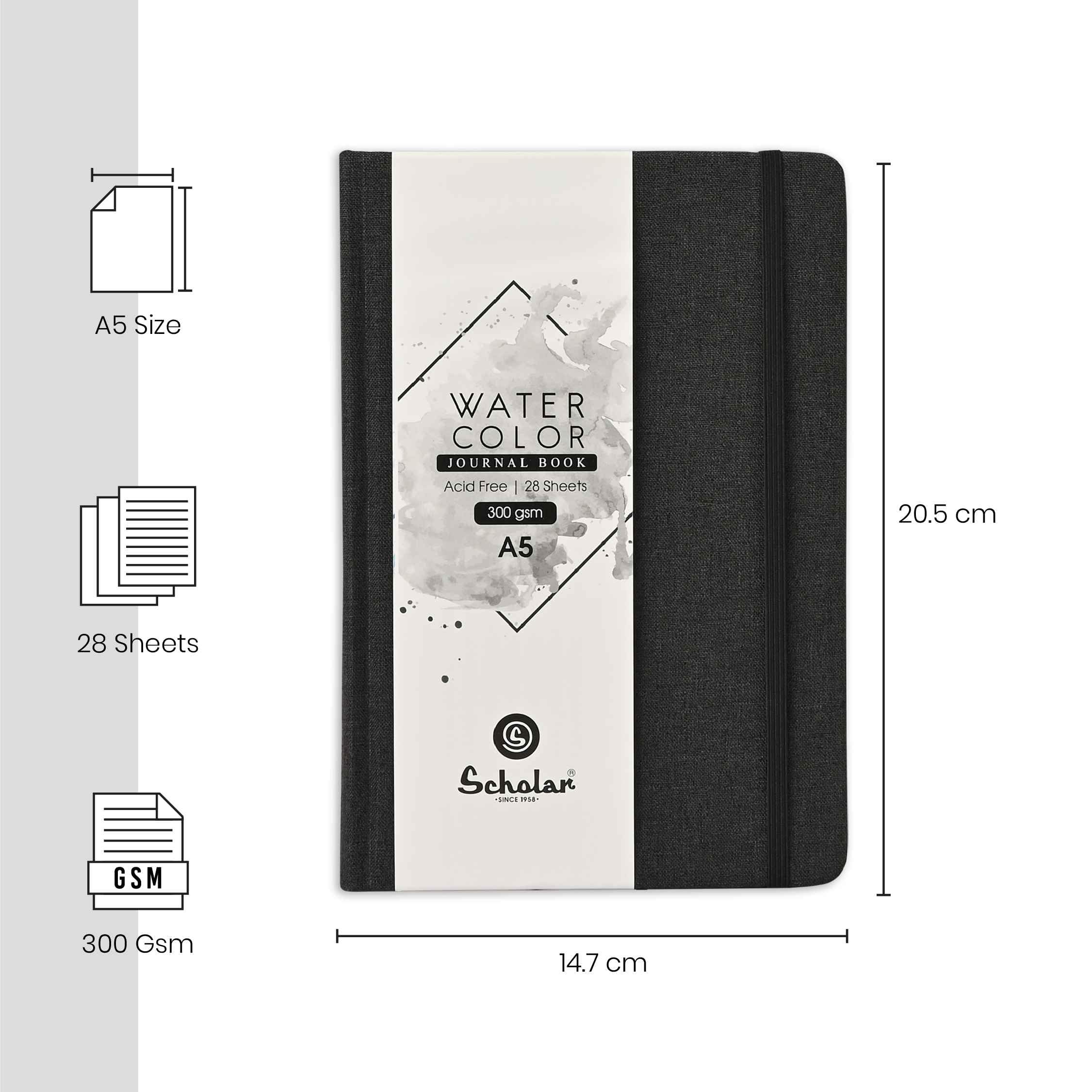 Scholar Watercolour Journal – Thick Artist Paper -2