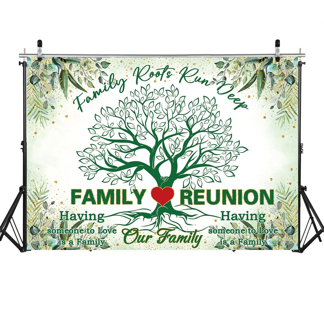 Snapklik.com : Family Reunion Backdrop 8x6FT Green Our Family Tree ...