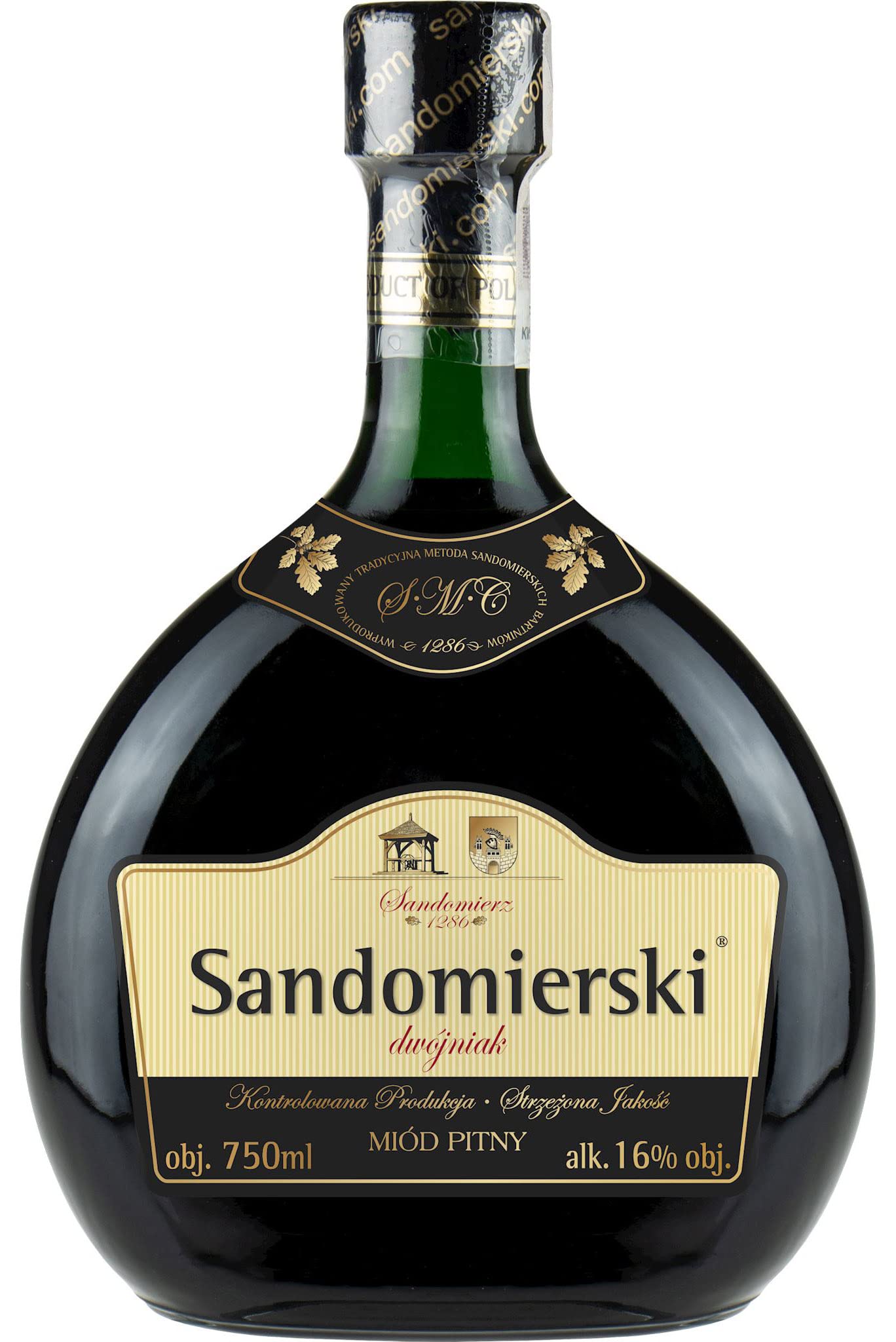 Sandomierski Halber Met Dwójniak-Honig | Met Honigwein Metwein Honigmet | 750 ml | 16% Alkohol | Polnische Produktion | Geschenkidee | 18+