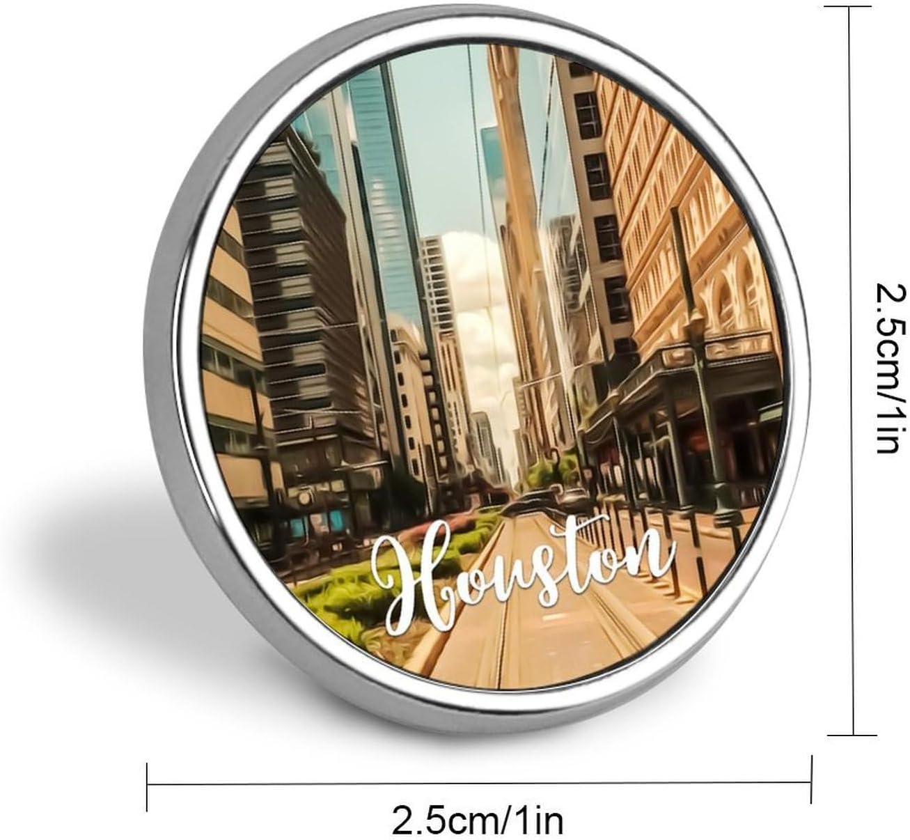 Landscape Pins Sets Skyscrapers Downtown Jean Buttons Visitor Souvenir City Skyline Badge Pins Modern City Scenery Landmark Badge Brooch For Women Girls Clothes Housewarming Gift, style-6