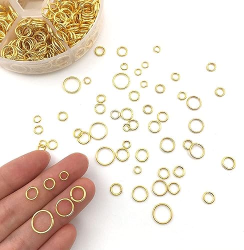 Miniatura 13 de Conectores de anillo tórico de calidad de acero inoxidable Juego de 304 anillos abiertos de metal para conectores de fabricación de joyas (plata)