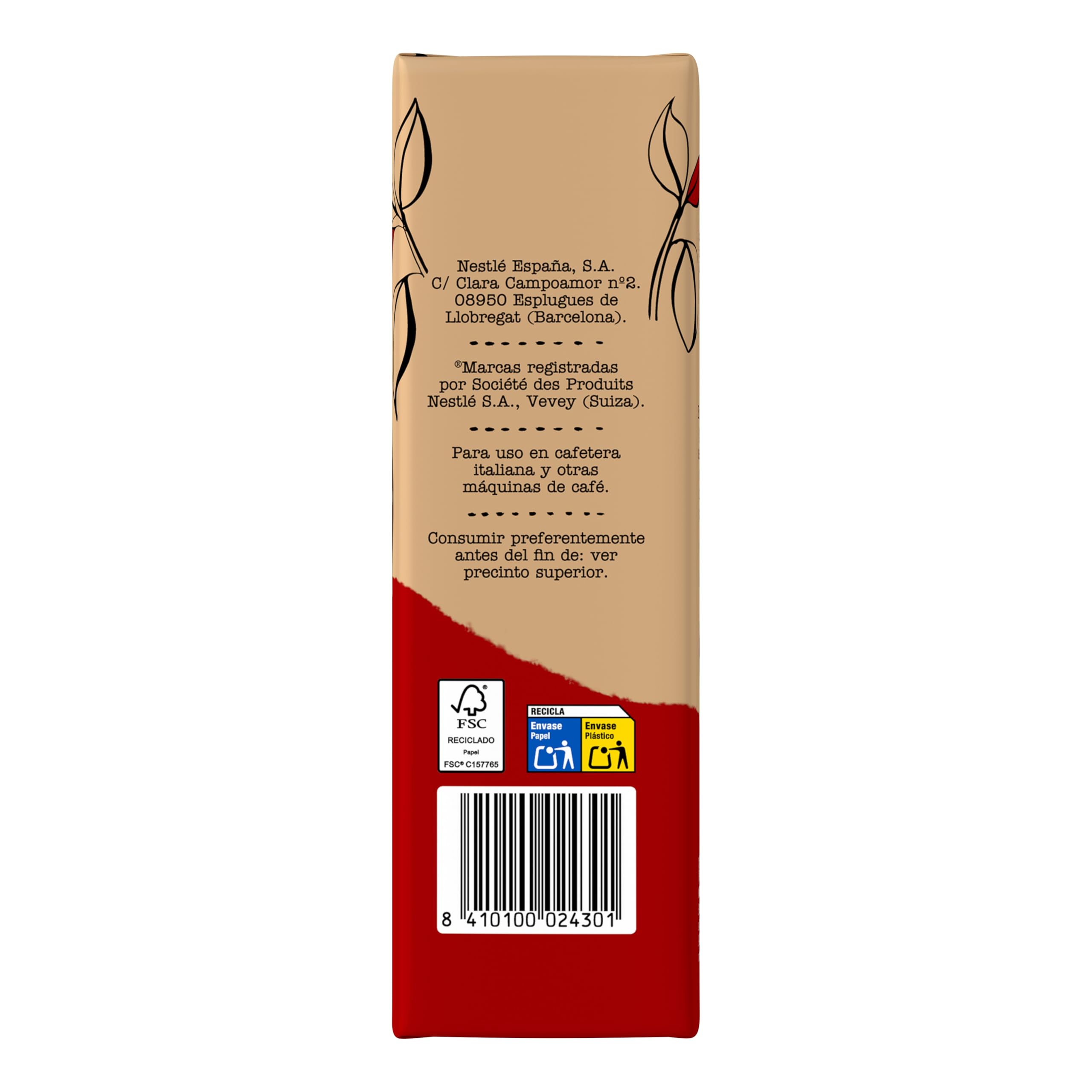 Bonka Entkoffeinierter gemahlener Kaffee, 250 g, 8 Packungen