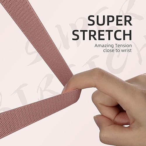 Miniatura 4 de Maledan Correa deportiva compatible con Fitbit Charge 5 bandasFitbit Charge 6 bandas para mujeres y hombres, correa de nailon tejida suave y