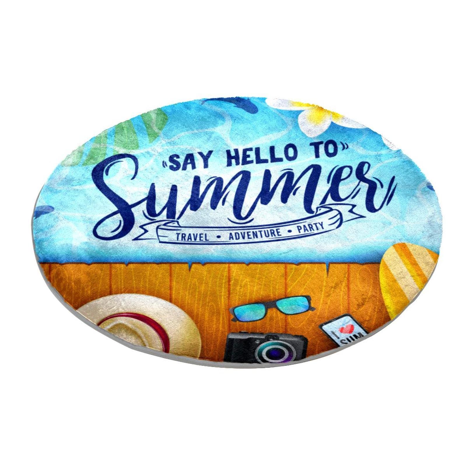 Tapis rond surf et sandales pour chambre et salon