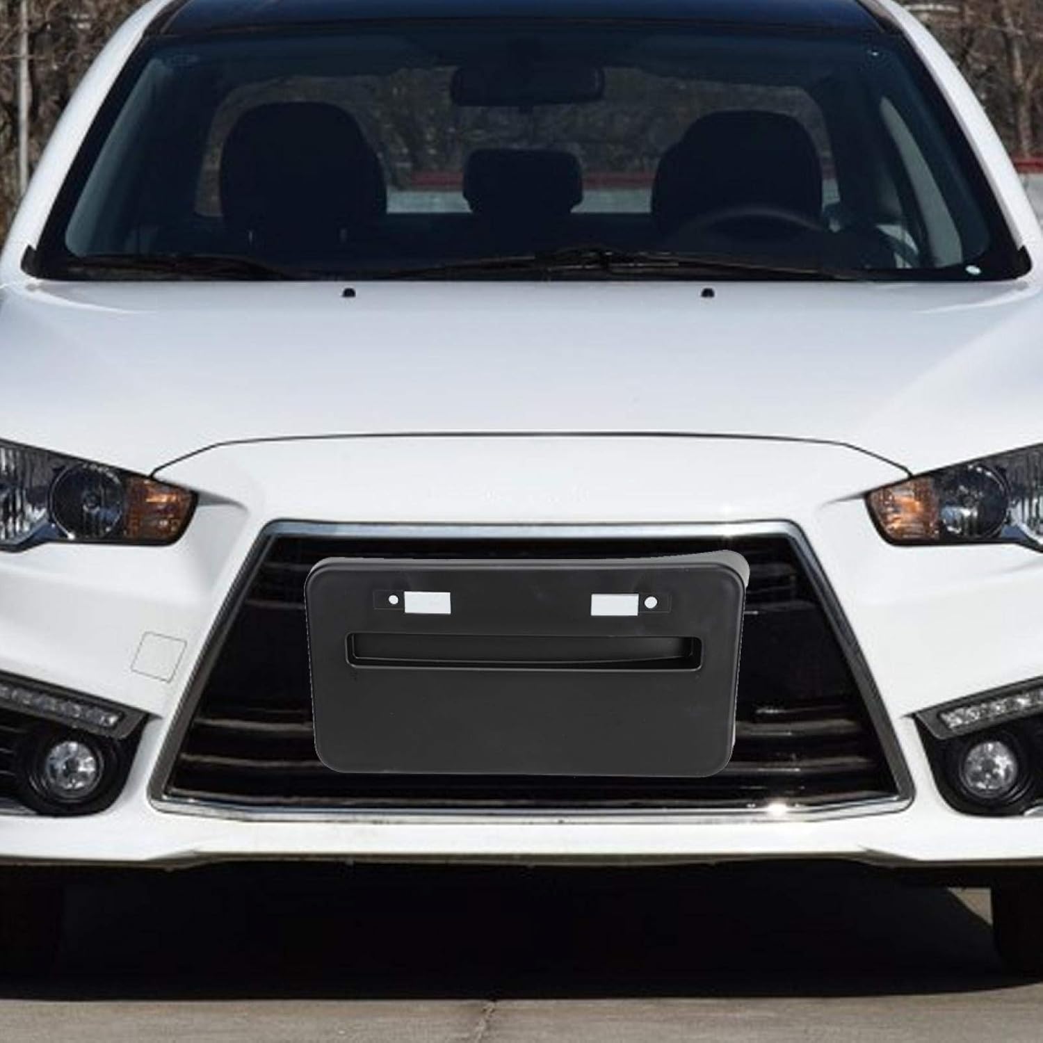 KIMISS License Plate Frame, Modified License Plate Rack Bracket Fit for Lancer GTS EVO X 2008-2018 All Model