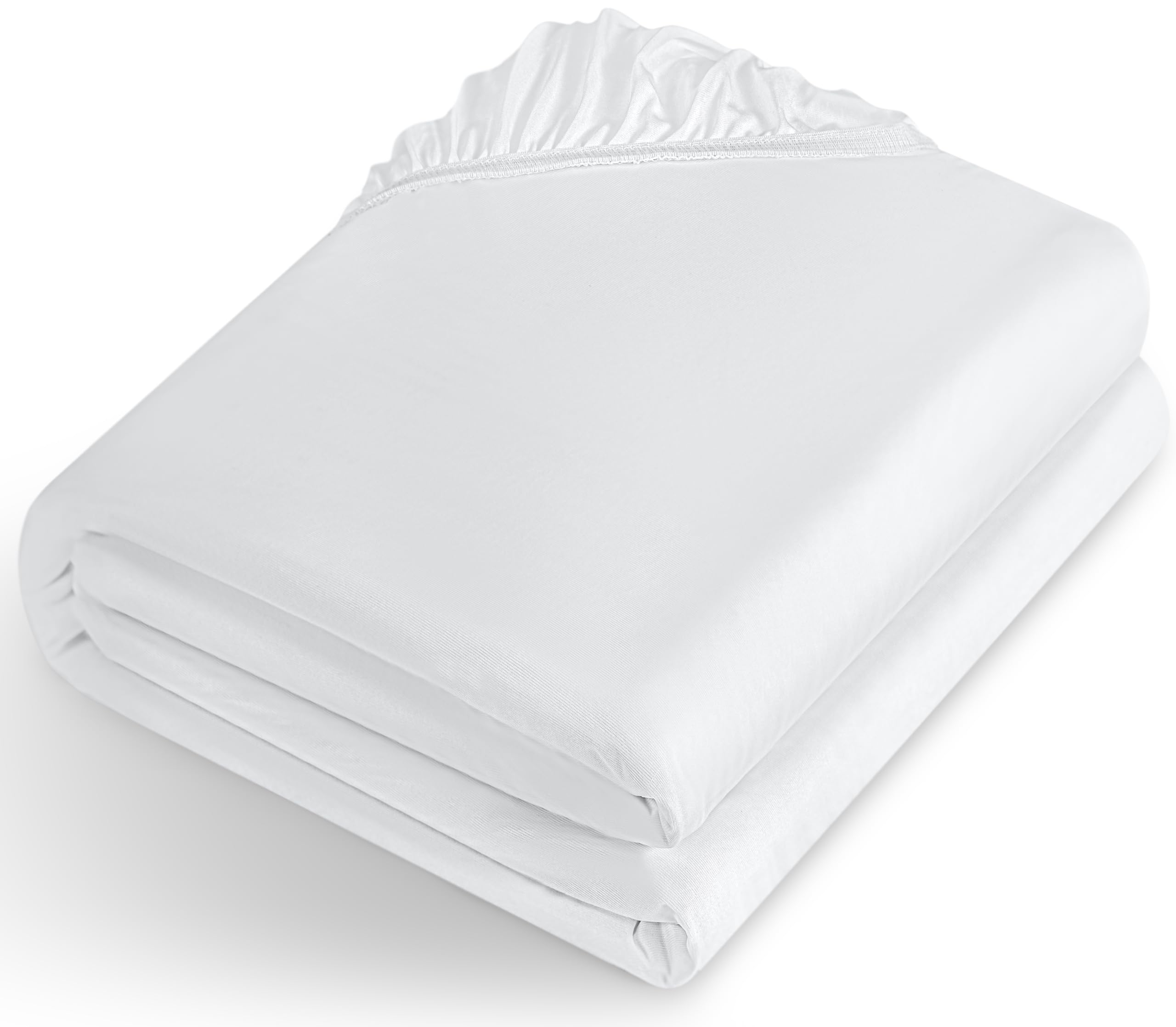 Utopia Bedding Waterproof Mattress Protector, 160 x 200 cm, for Mattresses up to 30 cm High, Lightweight and Soft Jersey Mattress Protector with Extendable Sides – White-picture-19