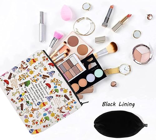 Miniatura 3 de LEVLO Bolsa de maquillaje cosmética de la amistad, regalo de amistad, eres más valiente, más inteligente de lo que piensas, bolsa de maquillaje con
