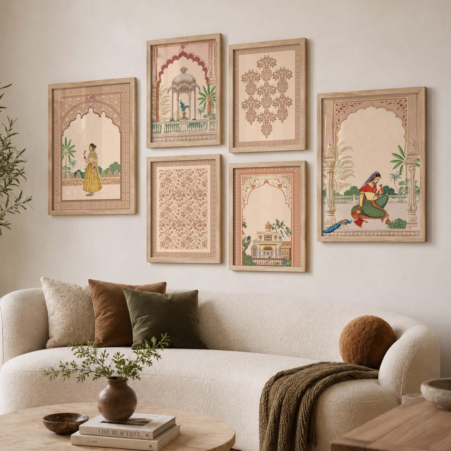 Madhubani Wall Art Paintings - Set of 6 -12