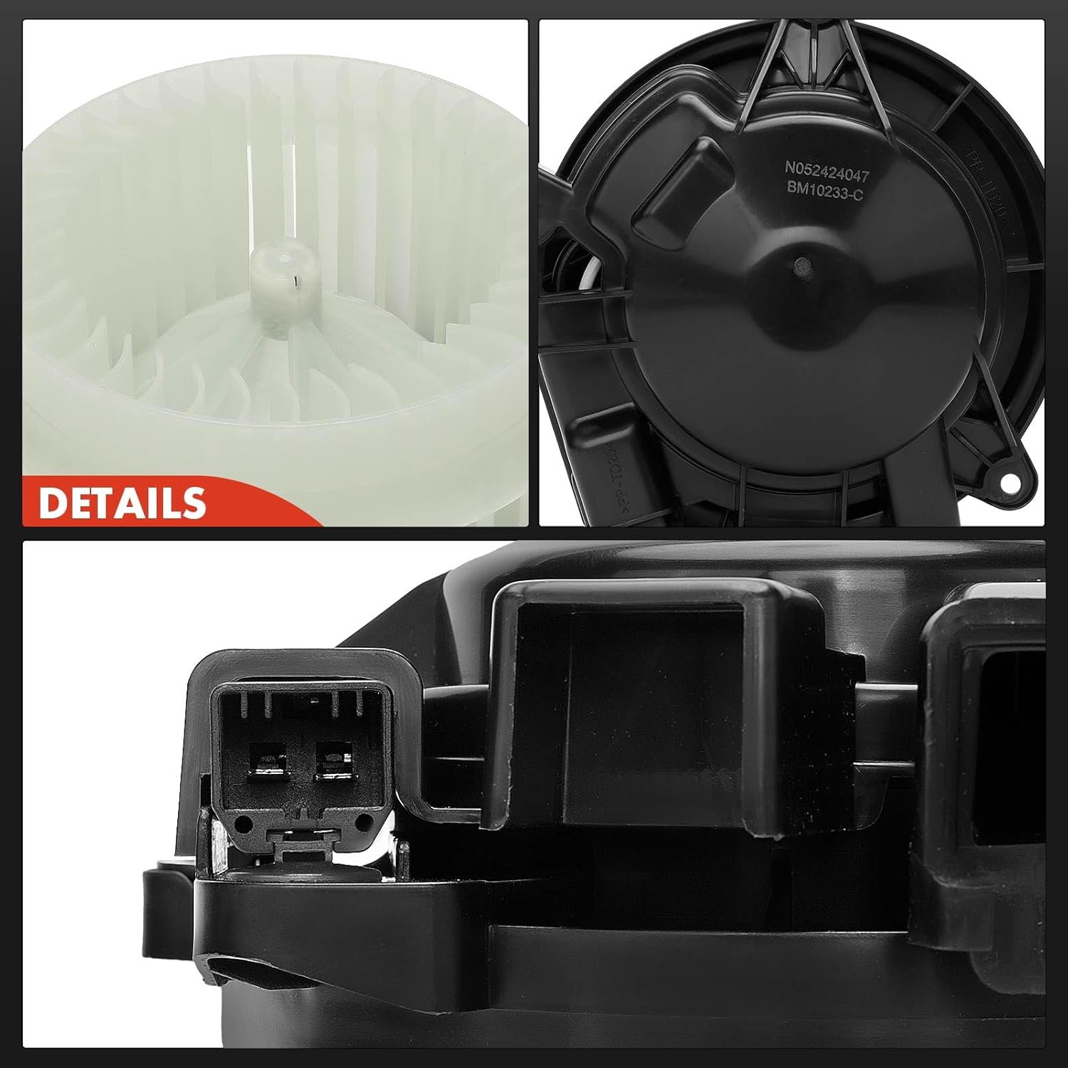 A-Premium Rear HVAC Heater Blower Motor Compatible with Honda Pilot 2016-2022, Ridgeline 2018-2020 & Acura MDX 2014-2020, with Wheel and Fan Cage, Replace# 79315TZ5A61, 79309TG7A61