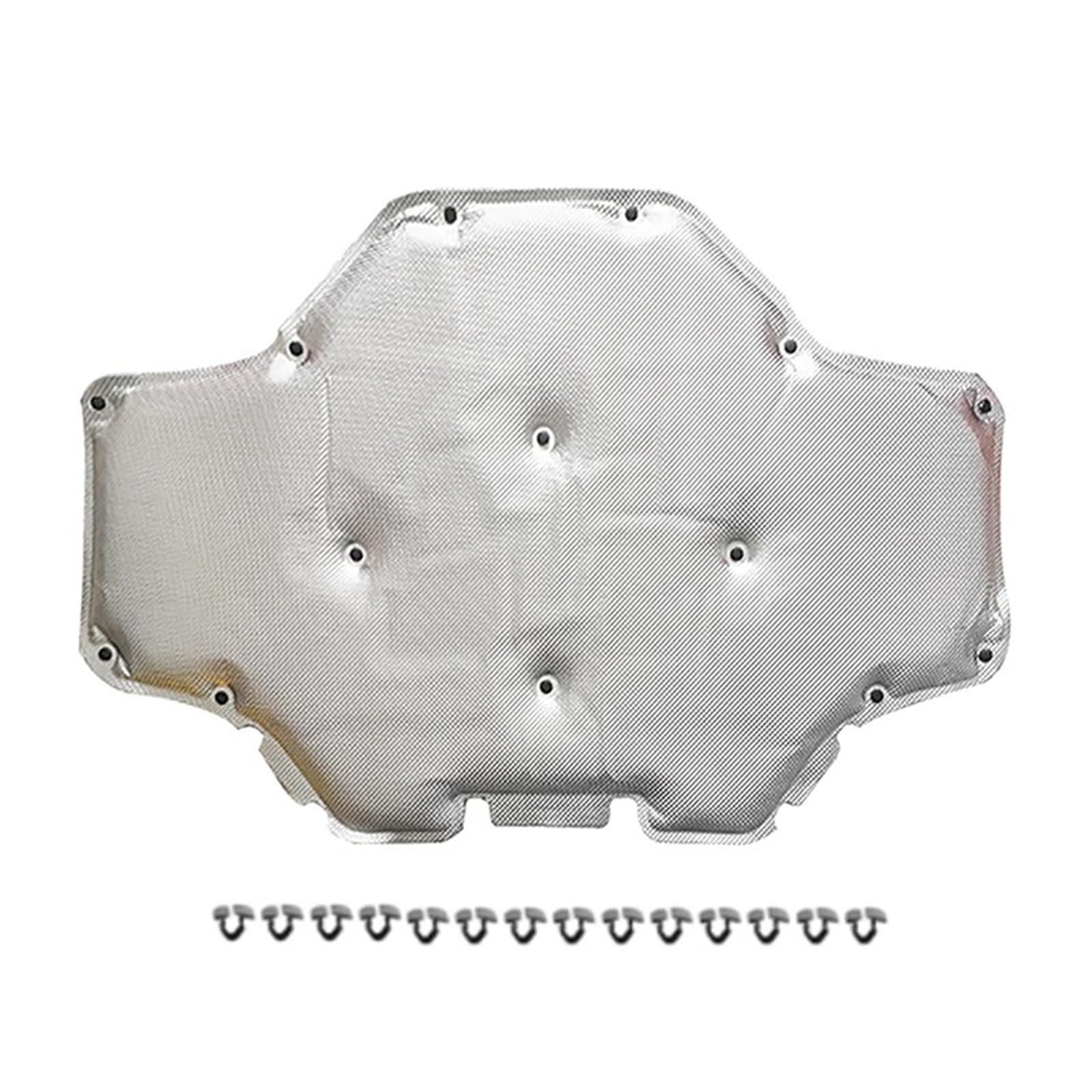 Ltusgt Silver Car Hood Insulation Pad For Bmw For X3 G01 For X4 G02 2018-2020 Engine Soundproof Cotton Car Accessories Black Front Engine Soundproof Hood With Buckle(Silver)