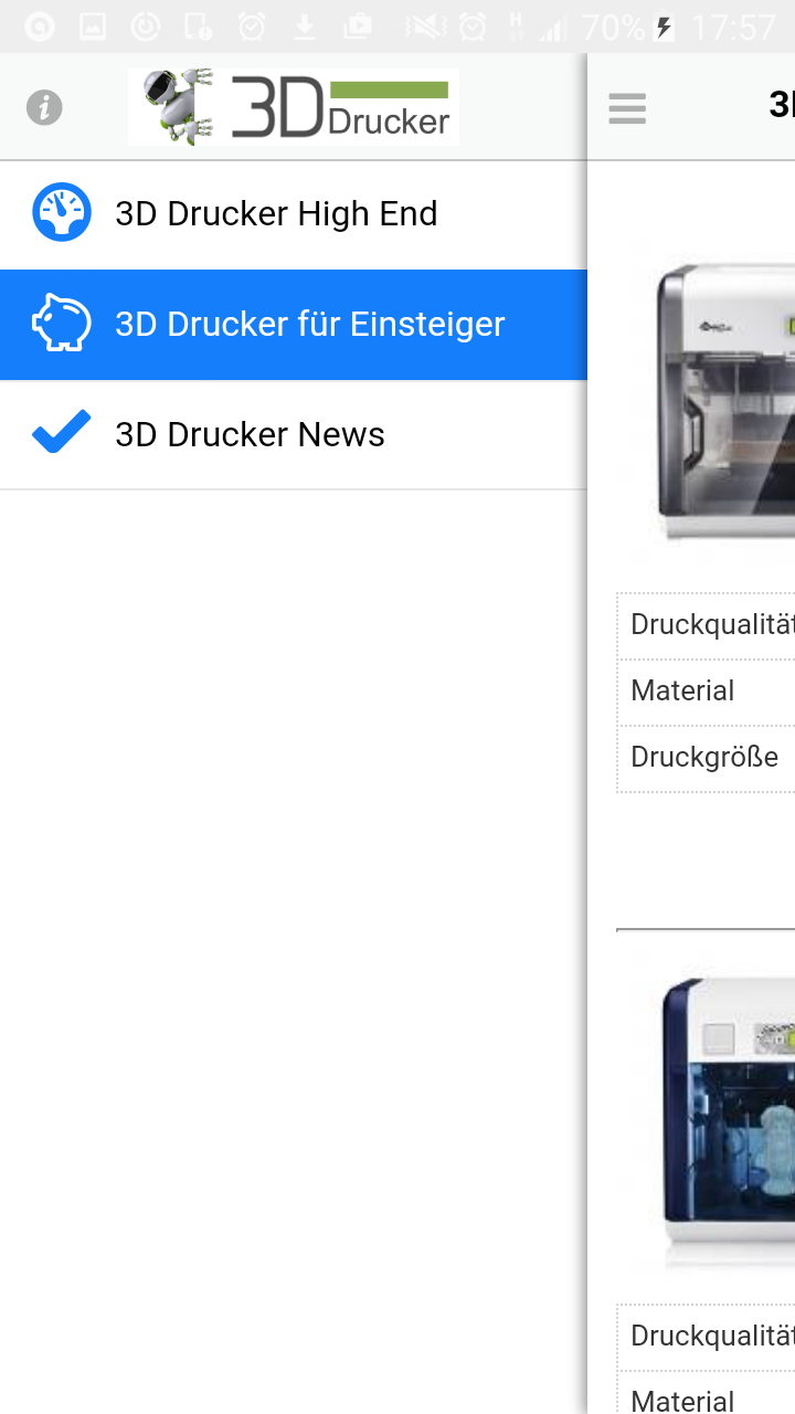 3D Drucker Test - Application sur Amazon Appstore