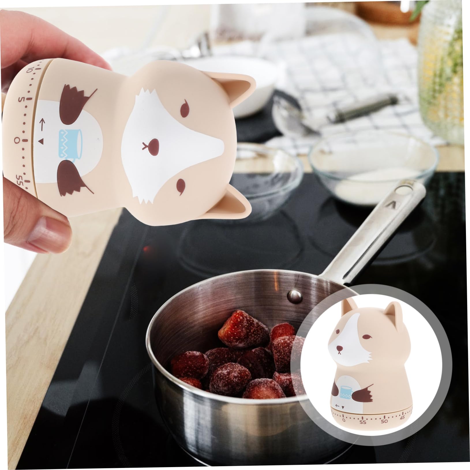 Temporizador Mecánico de Cocina Forma de Animal, 2 Piezas Abs