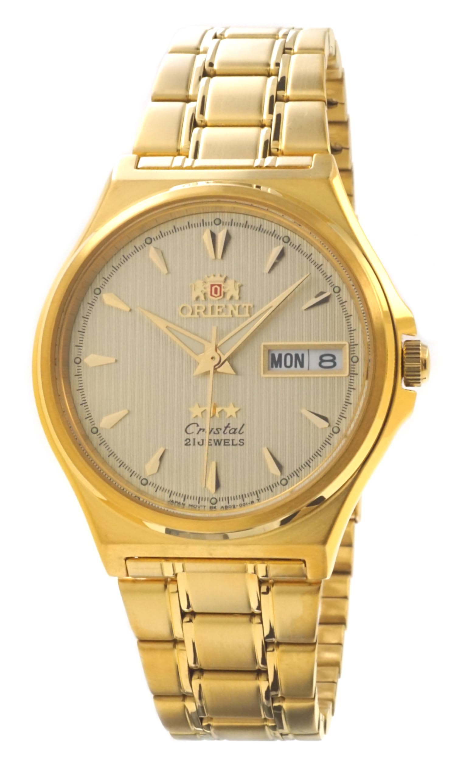 Orientfab02002c Mens Star Standard Gold Tone Gold Dial Automatic