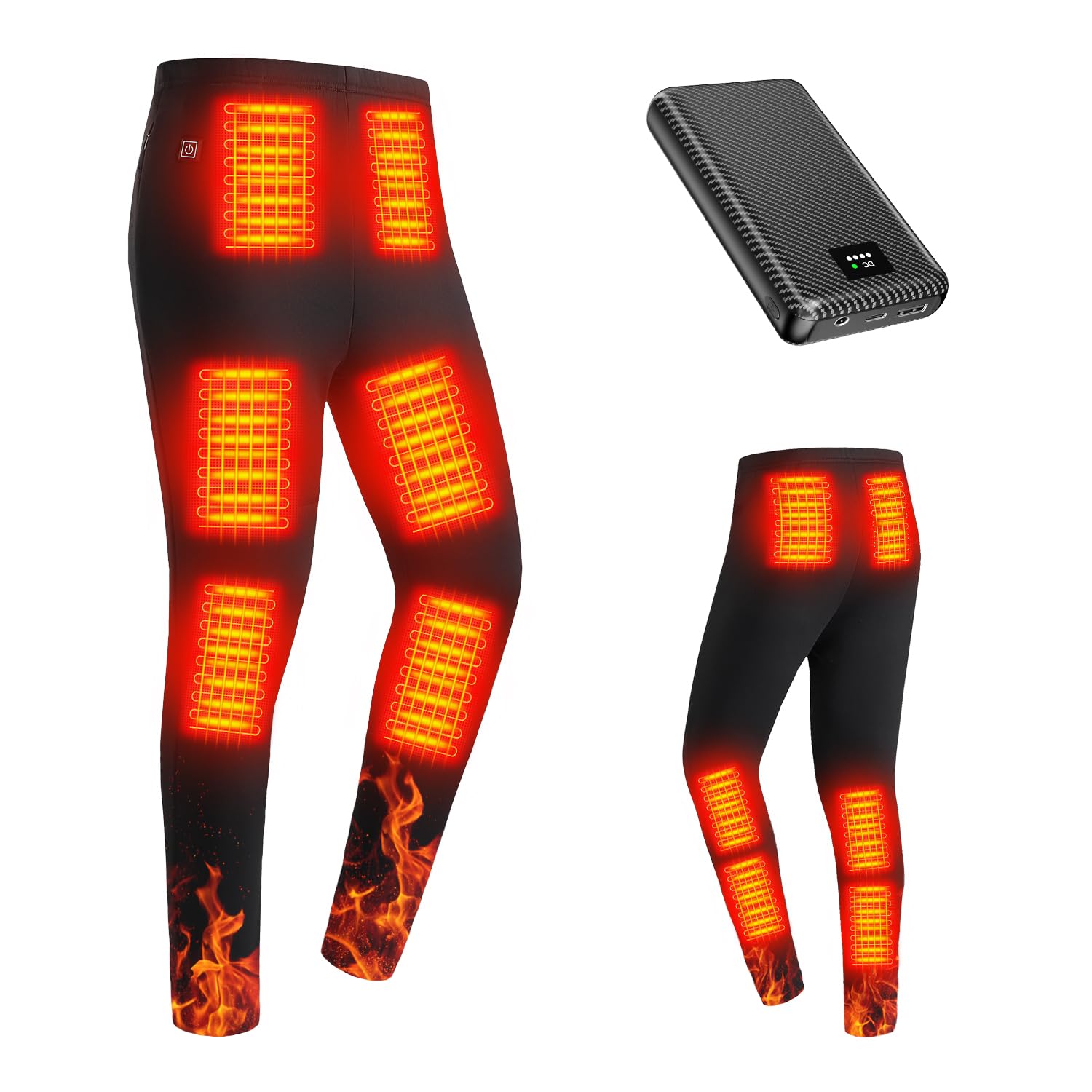 Amazon | [KLIFE] 電熱パンツ 加熱パンツ【DC7.4V発熱&30000mAh大容量