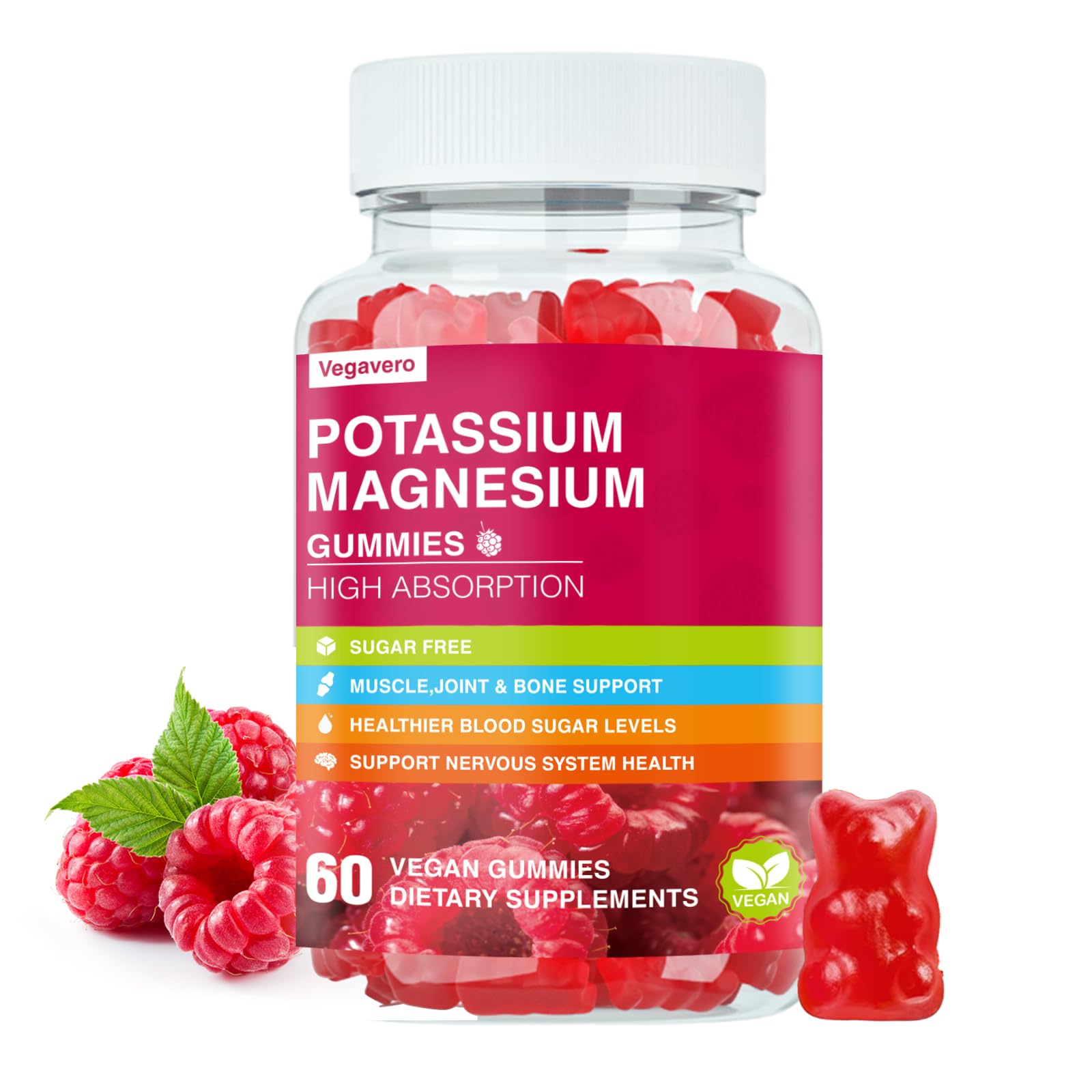 Vegavero Potassium Magnesium Gummies