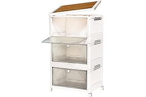 Stackable Storage Bins with Lids (3-Pack)