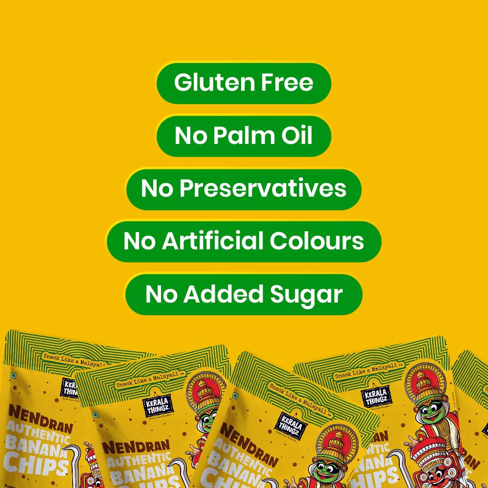 Kerala Thingz Banana & Jackfruit Chips Combo 250g (100g Banana Chips & 150g Jackfruit Chips) 4