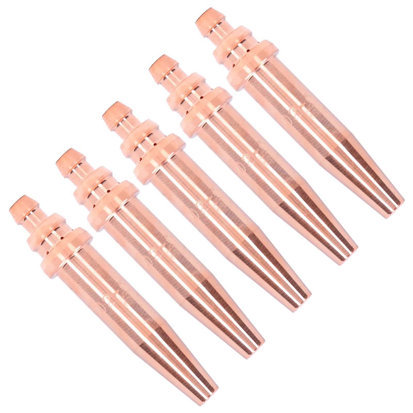 5 szt. Końcówki do cięcia izobarycznego Wymiana dyszy palnika acetylenowego Materiały eksploatacyjne do spawania gazowego G02-0, przysłona 1,0 mm, grubość cięcia 10–20 mm