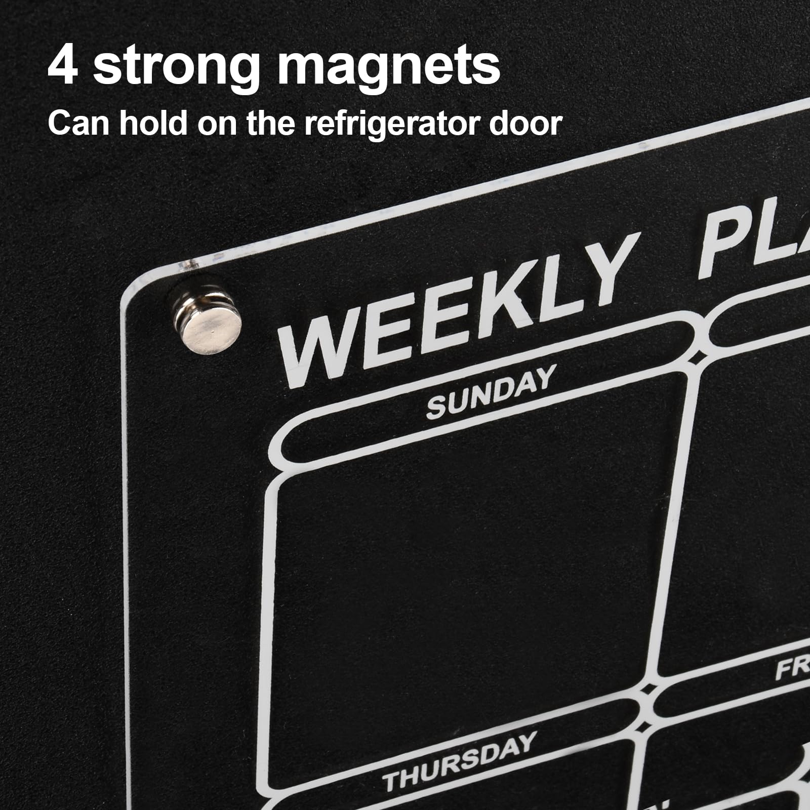 CALENDARIO FRIGORIFERO ACRILICO Con Penne Cancellabili Rimane In Cima