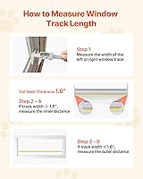 Vista 7 de VEVOR Puerta de gato para ventana, ajustable para adaptarse a un ancho de ventana de 27 a 32 pulgadas, 4 modos de bloqueo seguro, marco de aluminio