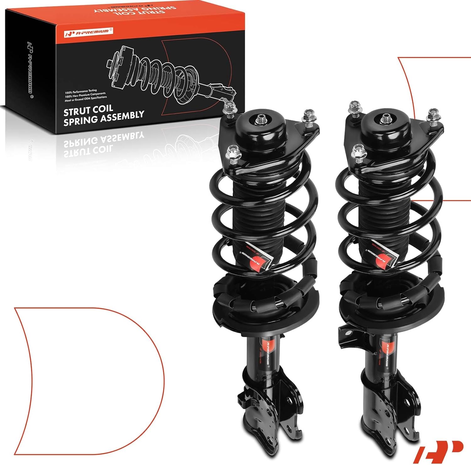 A-Premium Front Struts Compatible with Kia Sorento [2.4L] 2014-2015, For LX Model - 2x Replacement Suspension Complete Strut Assembly Shock with Coil Spring