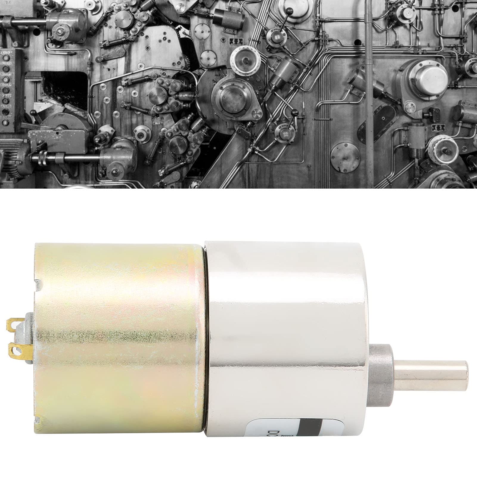 Motor reductor de CC XD 37GB520 con soporte y engranaje regulador de velocidad - Motor de velocidad ajustable de 12 V 600 RPM - Todos los engranajes metálicos y bobina de cobre (100 rpm/min)