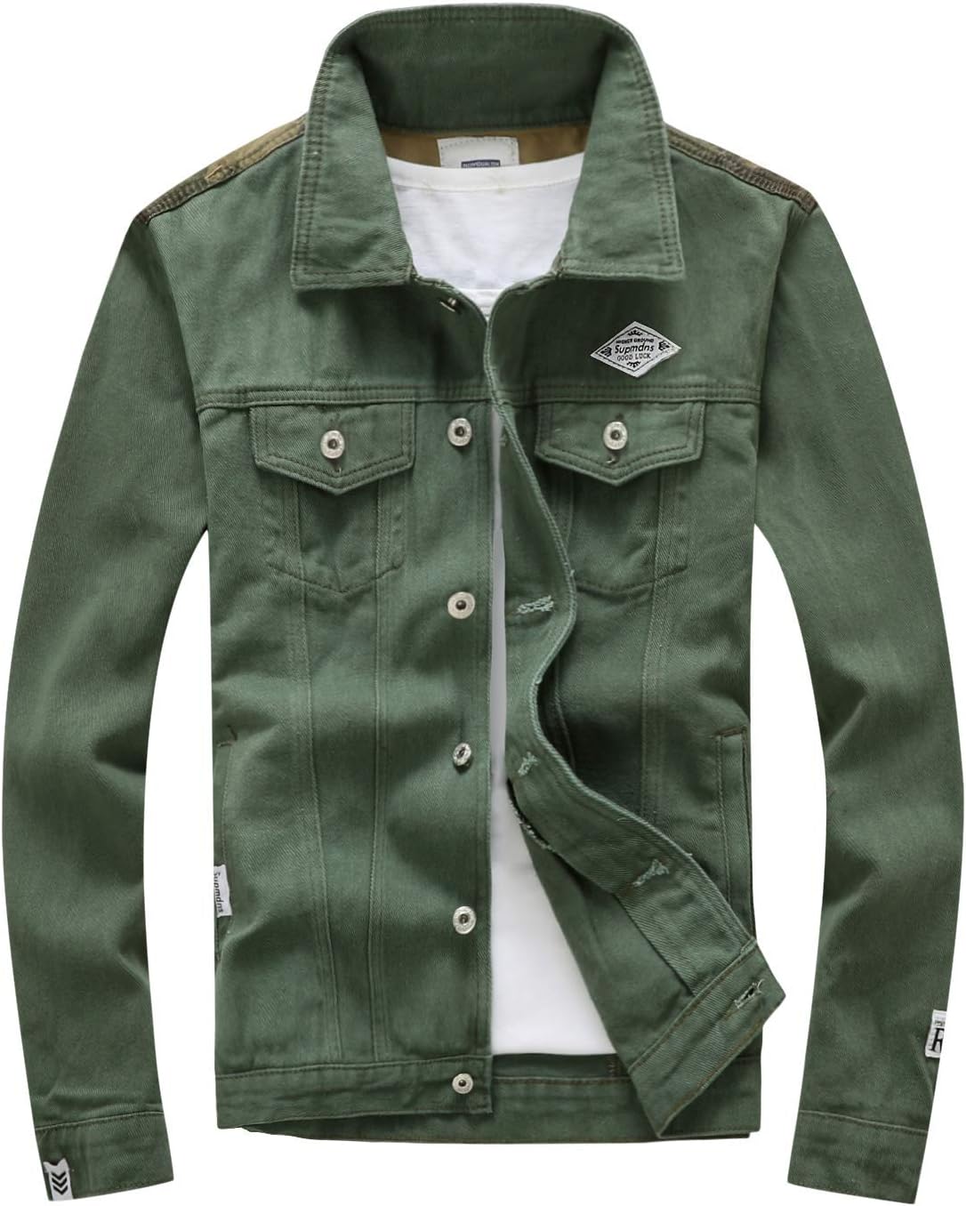 XueYinยฎ Men's Denim Jacket Slim Fit Plus Size