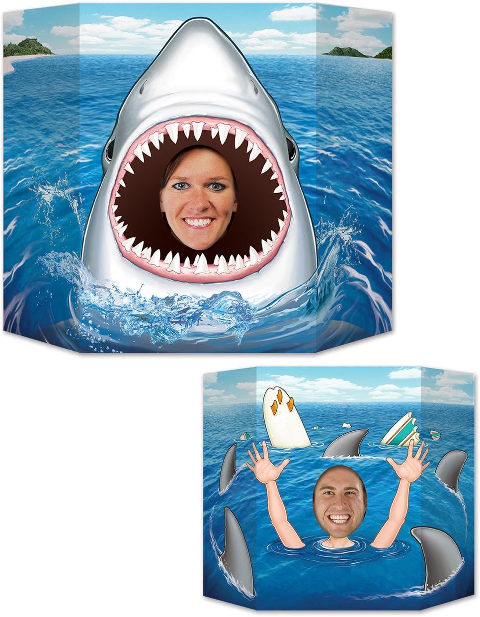 Beistle , 2 Piece Shark Photo Props, 37'' x 25''