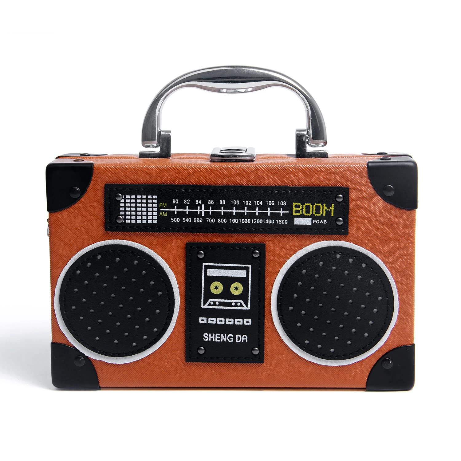 KUANG!Women Retro Radio Shaped Clutch Hundred Dollar Bill Box Shoulder Bag Elegant Evening Crossbody Handbag