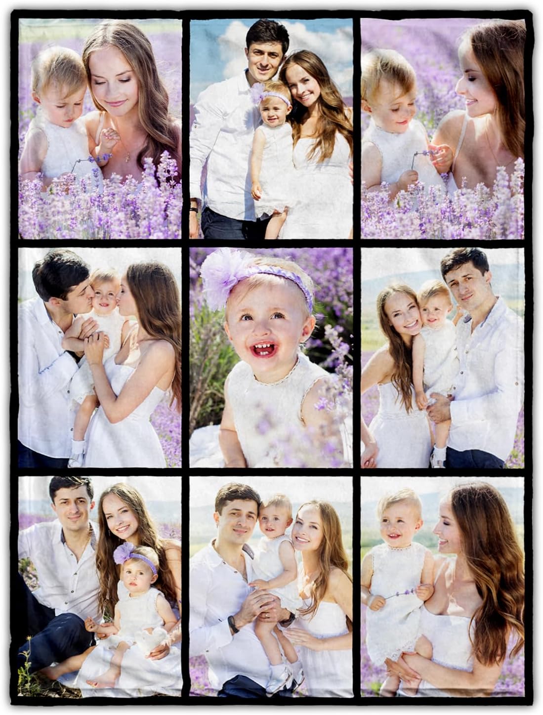 Custom Flannel Photo Blankets (80x60 inches),Personalized Throw Blanket with Name & Picture, Soft and Warm Home Decor for Sofa, Bed, Cozy for Family, Friends, Pets