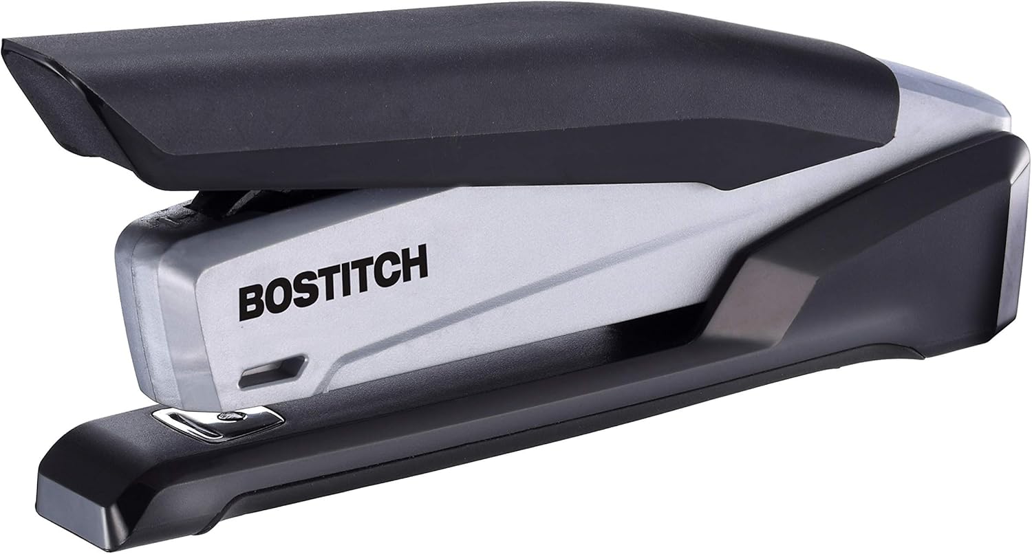 Bostitch Office Executive Stapler - 3 in 1 Stapler - One Finger, No Effort, Spring Powered Stapler, Navy Blue : Office Products