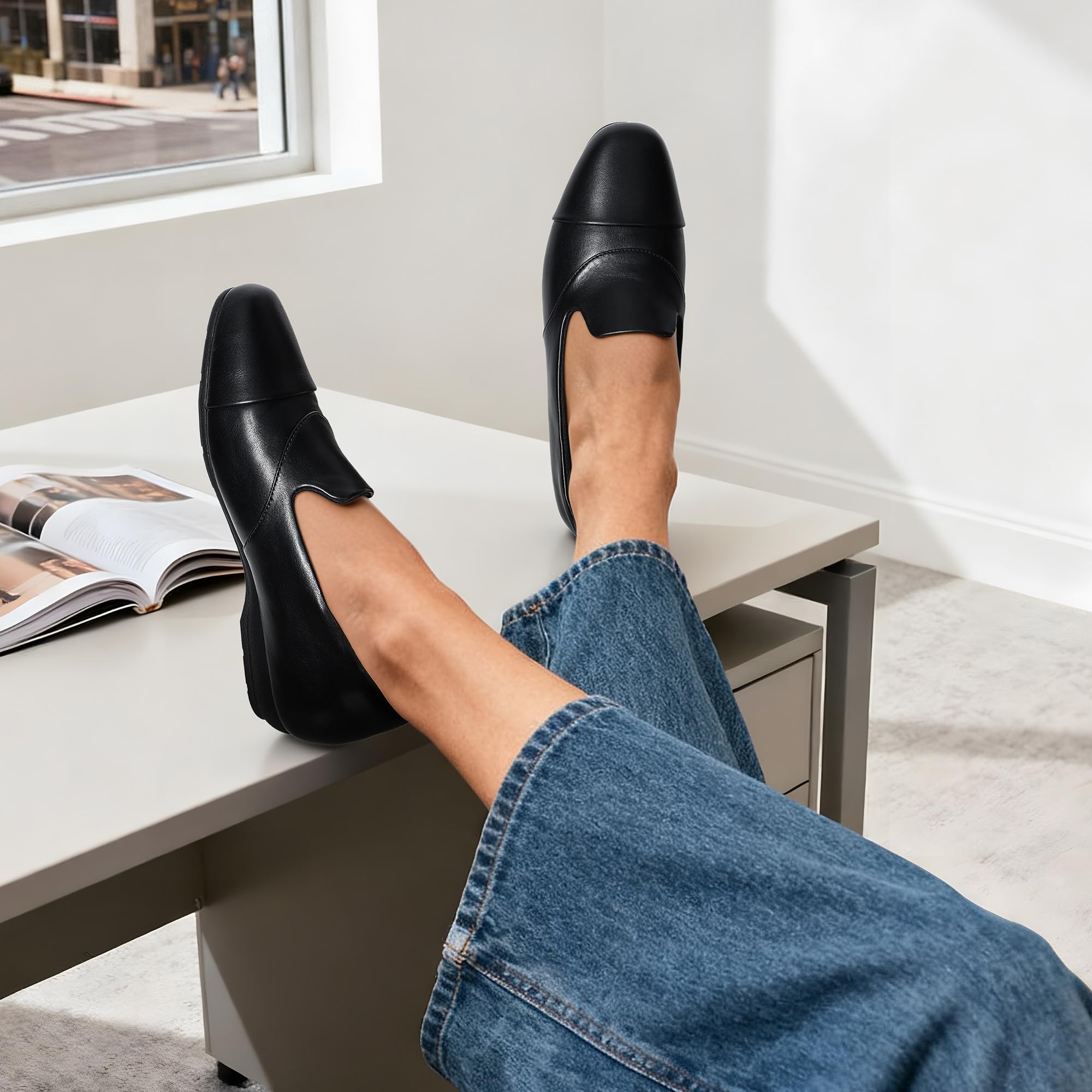 DREAM PAIRS Bequeme Businessschuhe Damen Loafers