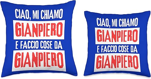 Miniatura 3 de Gianpiero Idea Regalo Personalizzata con Nome Ciao Sono Faccio Cose Da Gianpiero Personalizzato Throw Pillow, 18x18, Multicolor