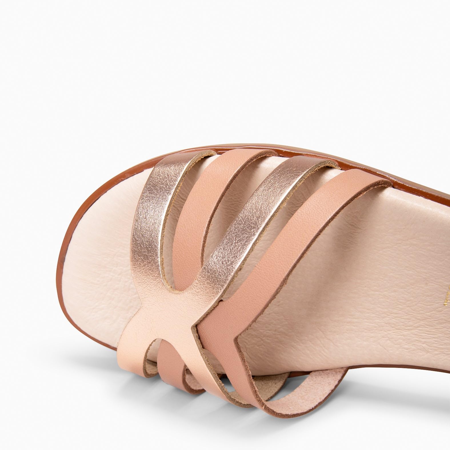 miMaO. Sandalias planas cómodas mujer con plantilla de gel almohadillada