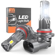 HB3 9005 LED Headlight Bulbs, 100W 20000LM 600% Brighter 6500K Cool White 12V LED High Low Beam Bulb, Wireless Halogen Replacement, Non-polarity Plug and Play, Pack of 2