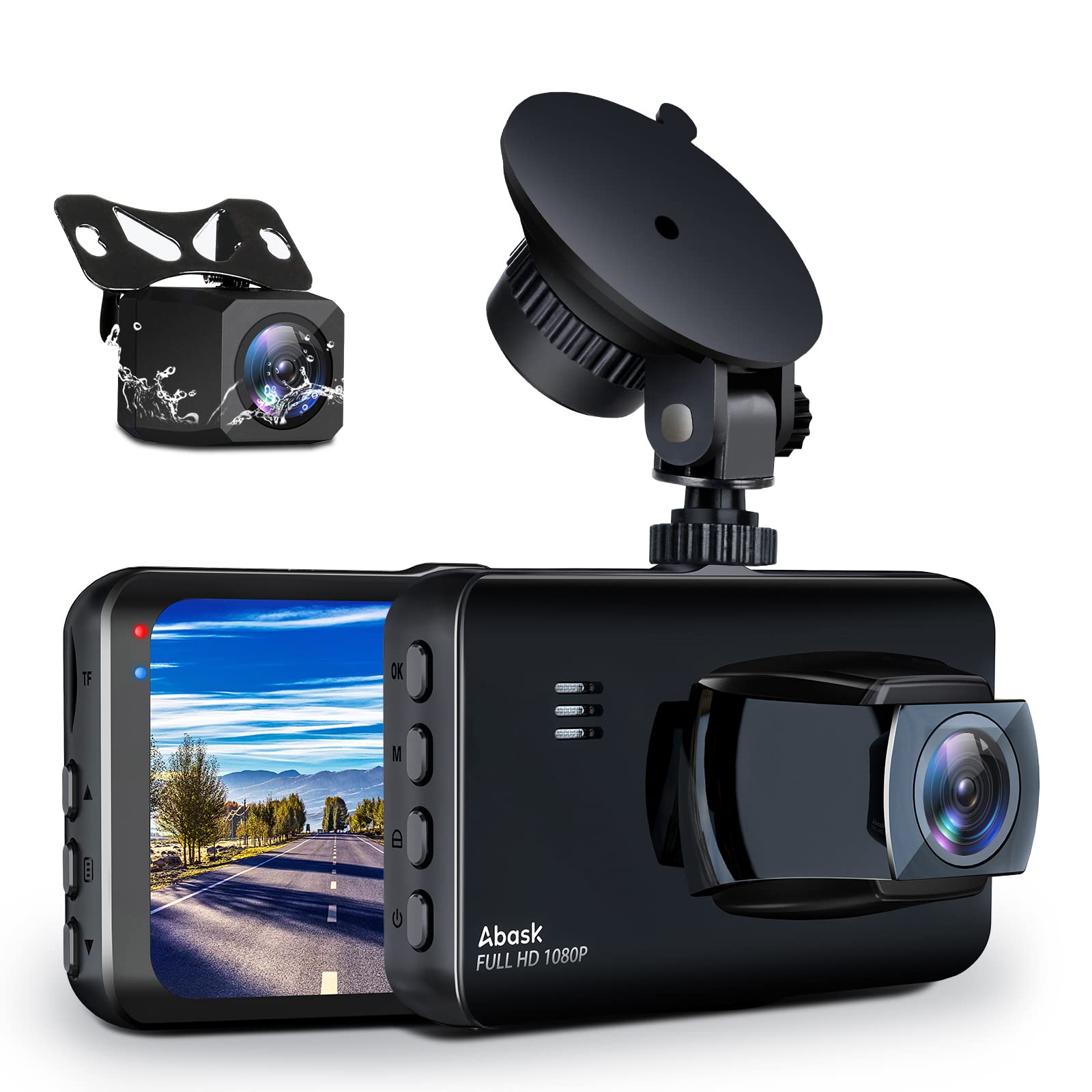 1080P Dash Cam Front & Heck - WIFI Auto DVR Mit 32GB Karte Nachtsicht
