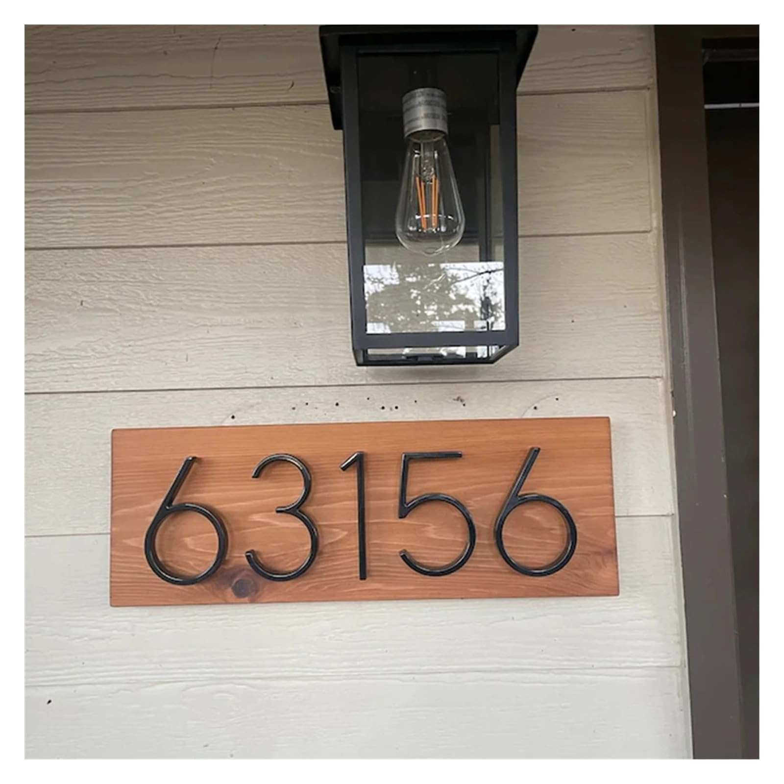 Numeros Casa Exterior,Número de casa Placa de Madera de dígitos de Metal, señal de número de casa Personalizada, dirección de Puerta Flotante(1,2 Digit 18cm x 25cm)