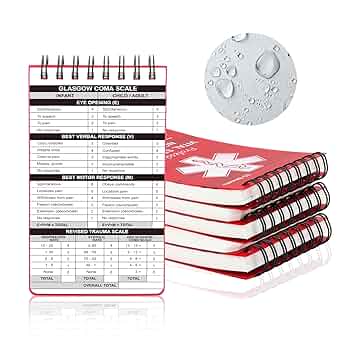 Amazon | WANGDEFA Emt Vitals メモ帳 Ems Field Notebook 3x5