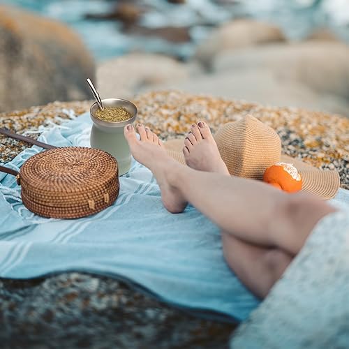 Miniatura 3 de Beruth Bombilla Yerba Mate Gourd, juego de tazas de té de acero inoxidable de 8 onzas con una tapa multifuncional, dos popotes y cepillos de
