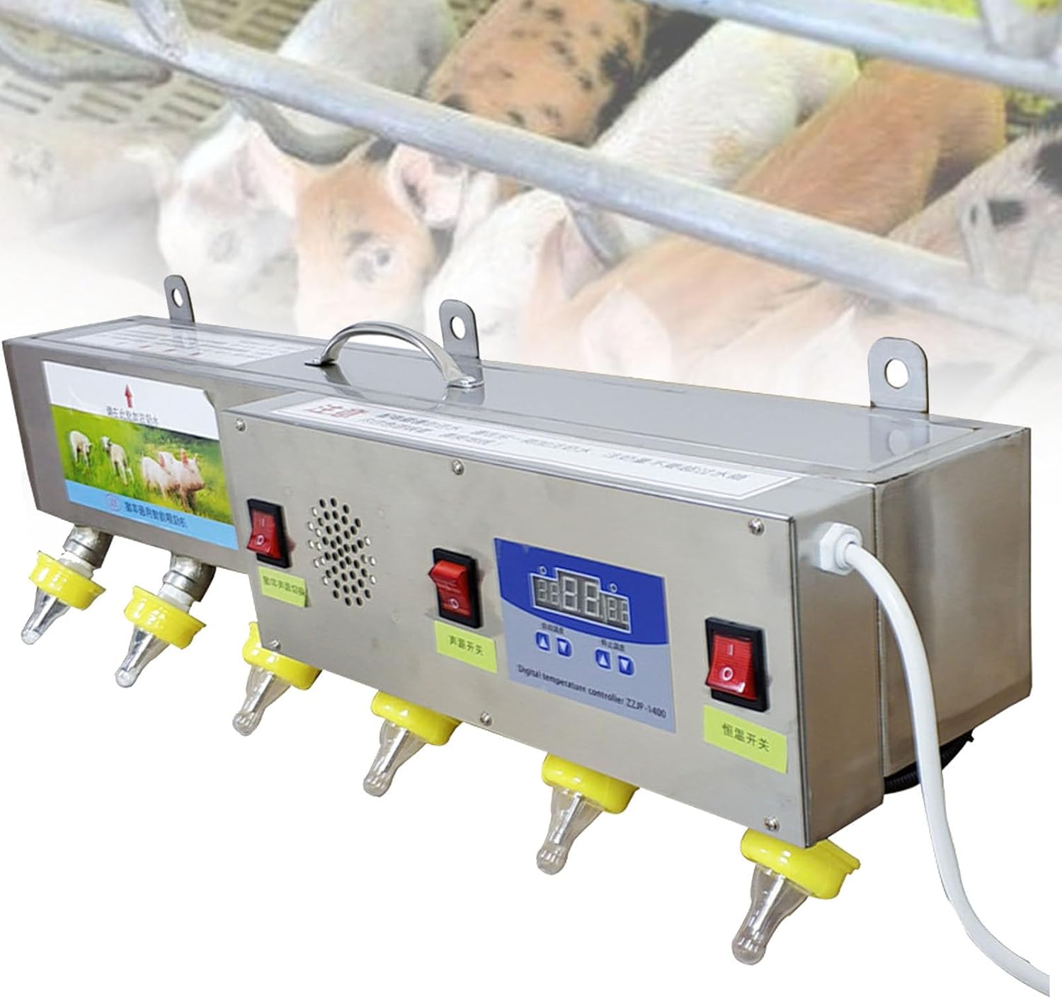 Lamb Drinking Nipple Piglet Feeder Automatic Kitten Calf Nipple Lamb Feed Pig Pig Farming Equipment Poultry Feeder for Piglet Lamb and Calf Nutrition