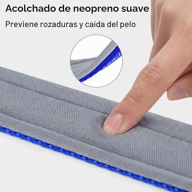 Foto 2 de 7 de Joytale Collar Perro Grande Resistente, Reflectante Ajustable de Acolchado Neopreno Nylon, Azul Oscuro, L