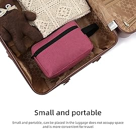 Icramsy Travel Toiletry bag Toiletry bag for women men Hanging Cosmetic bag Travel accessories for Women Men (Rosy)