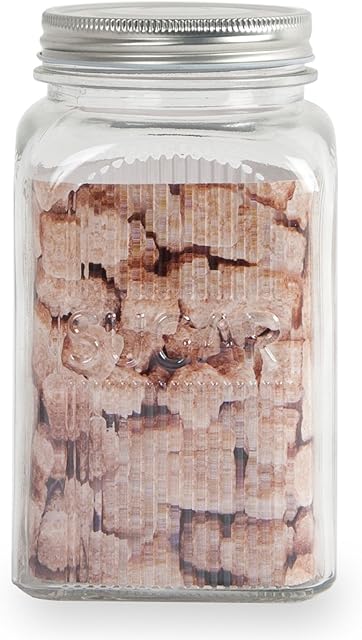 Sabichi Traditional Ribbed Sugar Jar, 9.7 x 9.7 x 18 cm