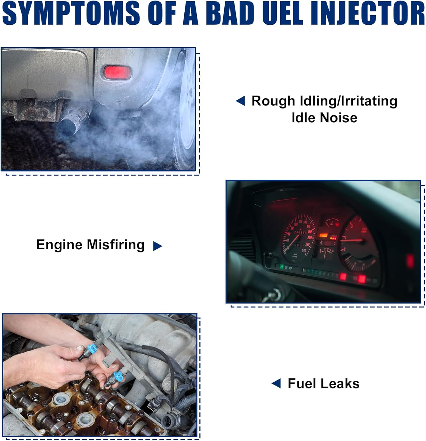 X AUTOHAUX 4pcs 23250-16150 195500-5570 94853703 89053854 Car Fuel Injector for Toyota Corolla 1.6L 1992-1997