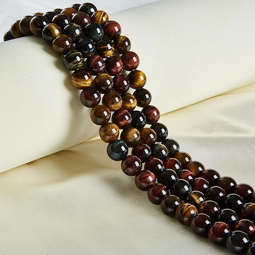 Miniatura 124 de 45 cuentas de turmalina negra de 0.315 pulgadas (0.315 in), cuentas de piedras preciosas naturales redondas sueltas