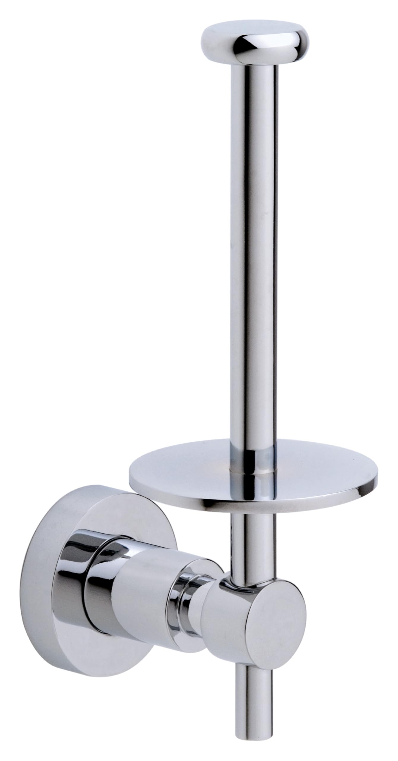 tesa® Loxx Extra Toilet roll Holder, high Gloss Chromed Metal, self-Adhesive, Adhesive mounting Technology, 93 mm x 65 mm x 186 mm