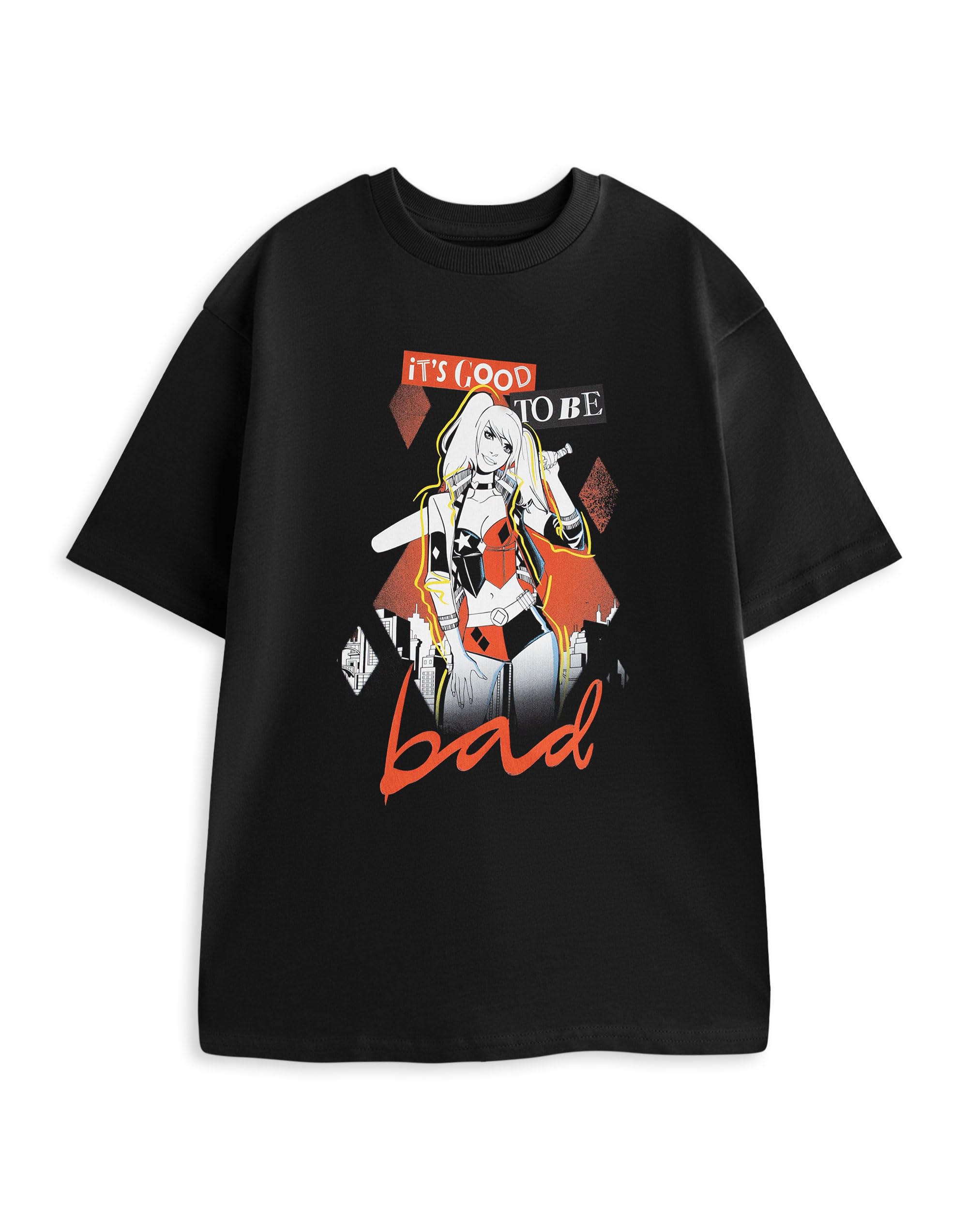 Dc Comics (X-Large) Harley Quinn Short Sleeved T-Shirt (Unisex Black)