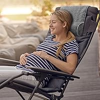 Vista 6 de Weysat Almohada para el cuello para silla reclinable, forro polar antideslizante, ajustable, soporte para el cuello, almohada para reposacabezas Gris