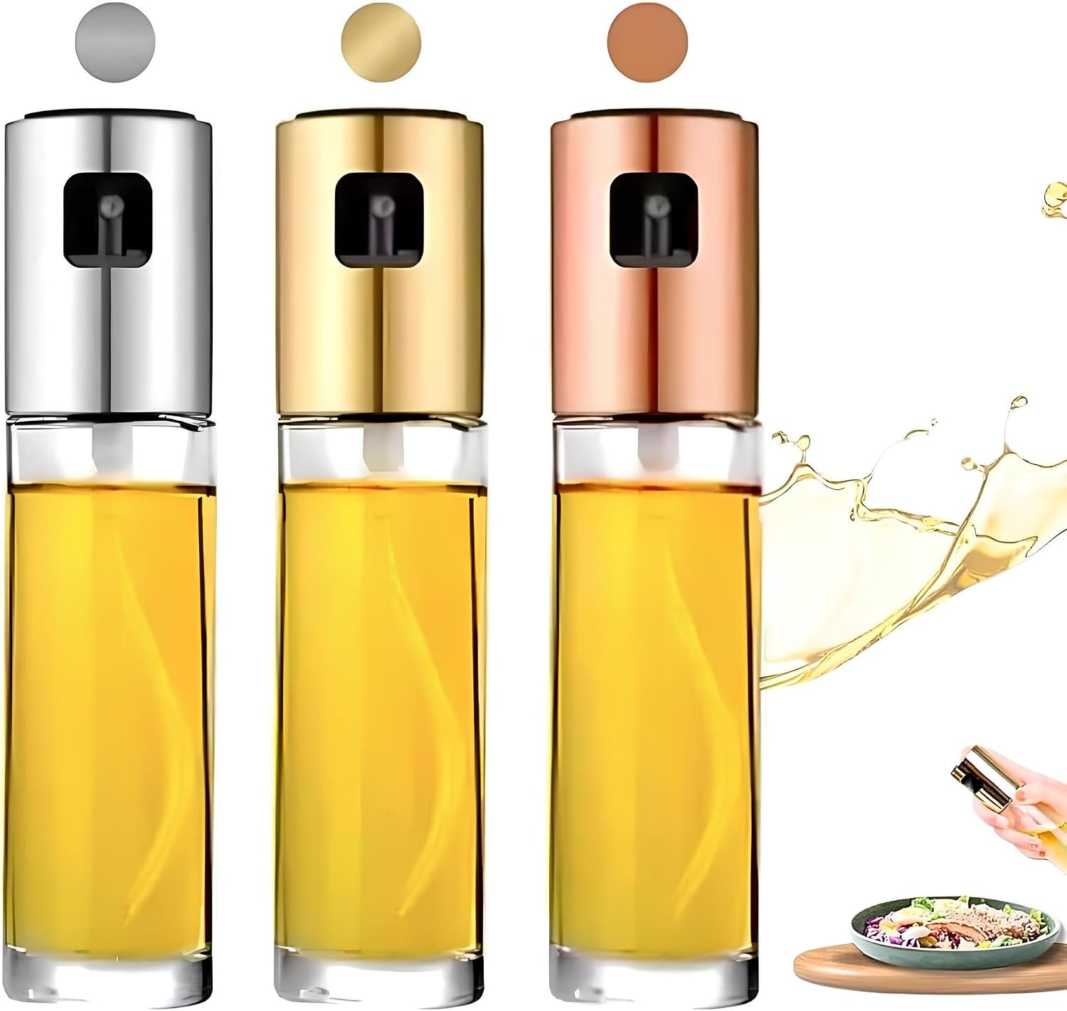 Borrifador Spray De Azeite Vinagre Óleo Linha Premium Multiuso Pulverizador Galheteiro De Cozinha Resistente - Cores Variadas