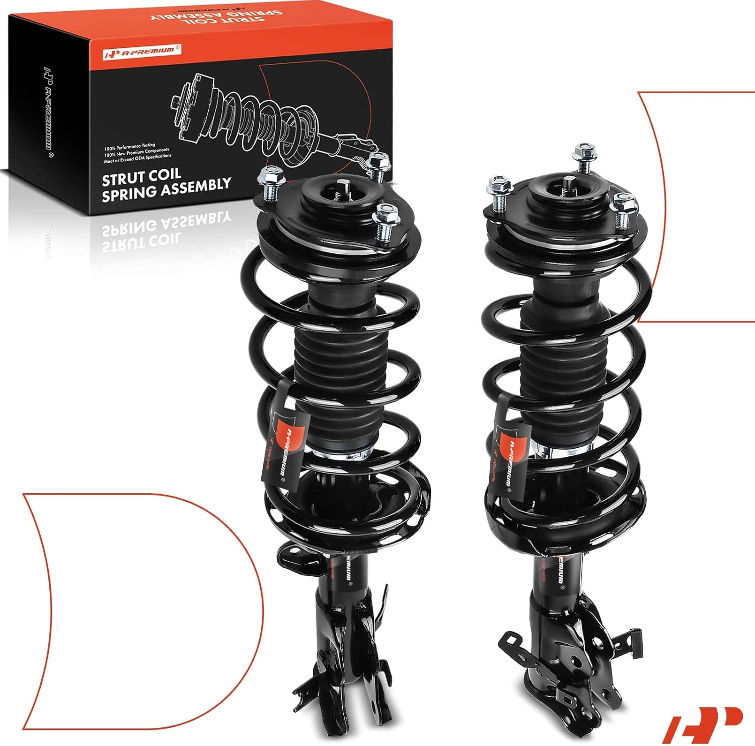 A-Premium Front Complete Strut & Coil Spring Assembly Compatible with Honda Civic 2013 2014 2015, Sedan, 2-PC Set